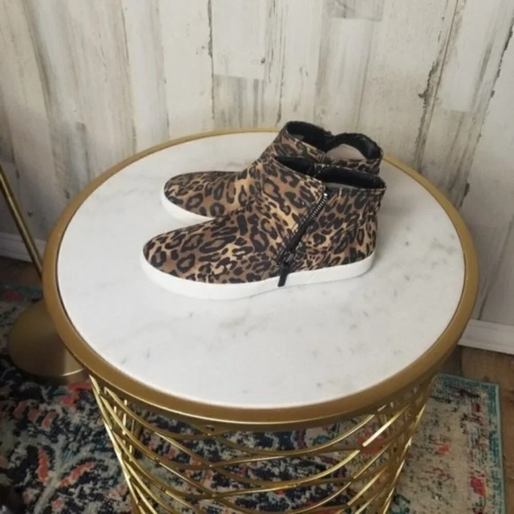 Naturalizer Sport Miranda Brown Cheetah Sneaker Boot - Picture 2 of 6